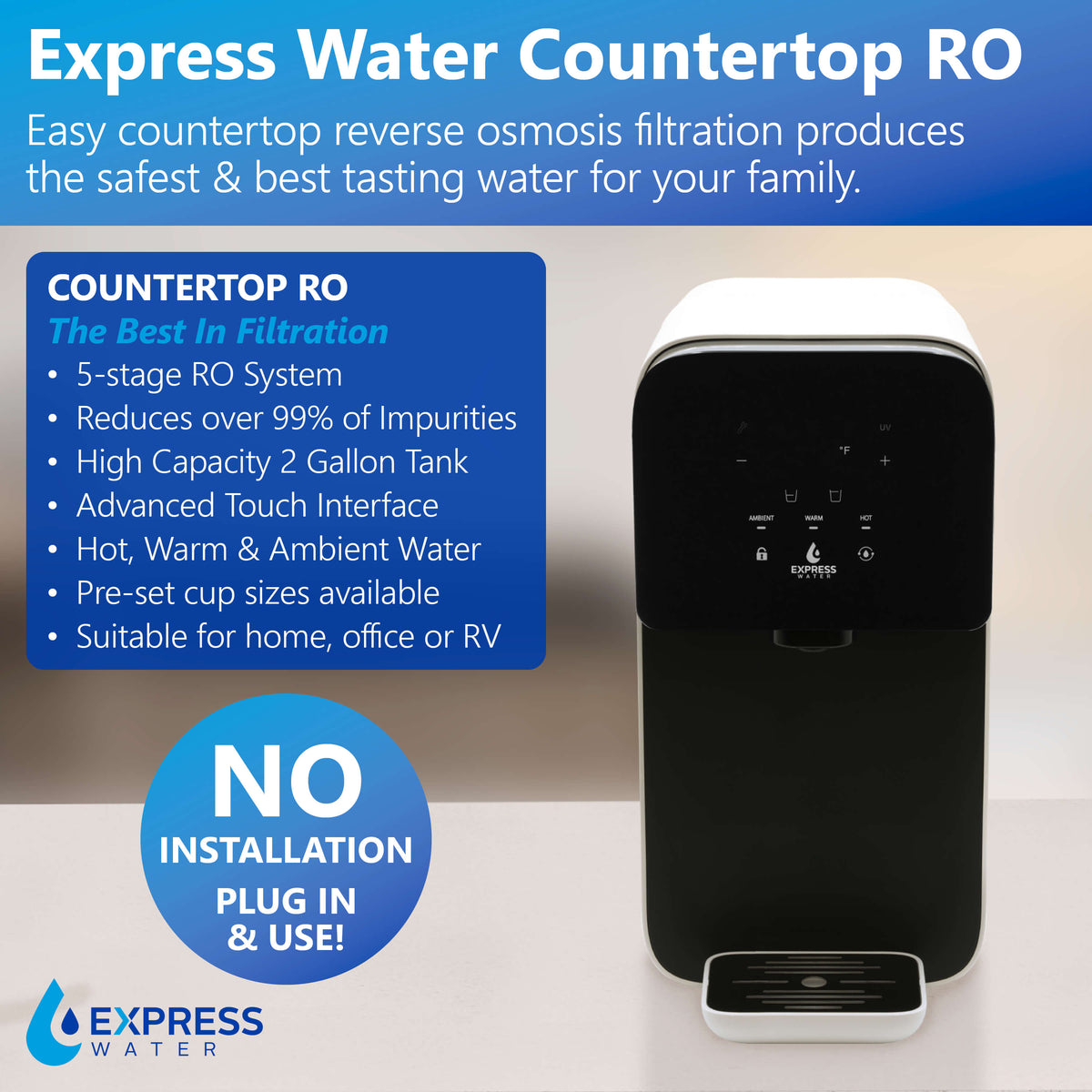 Install water purifier  5-stage reverse osmosis 