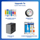 Alkaline & Ultraviolet RO System UV Water Filter with Modern Chrome Faucet - ROALKUV10M