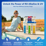 Alkaline & Ultraviolet RO System UV Water Filter with Modern Chrome Faucet - ROALKUV10M