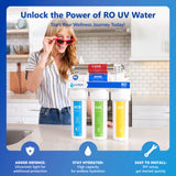 UV Water Filtration System with Modern Chrome Faucet - ROUV10M