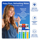 UV Water Filtration System with Modern Chrome Faucet - ROUV10M