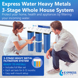 3 Stage Whole House Water Filter System - Heavy Metals - WH-300RS-CKS