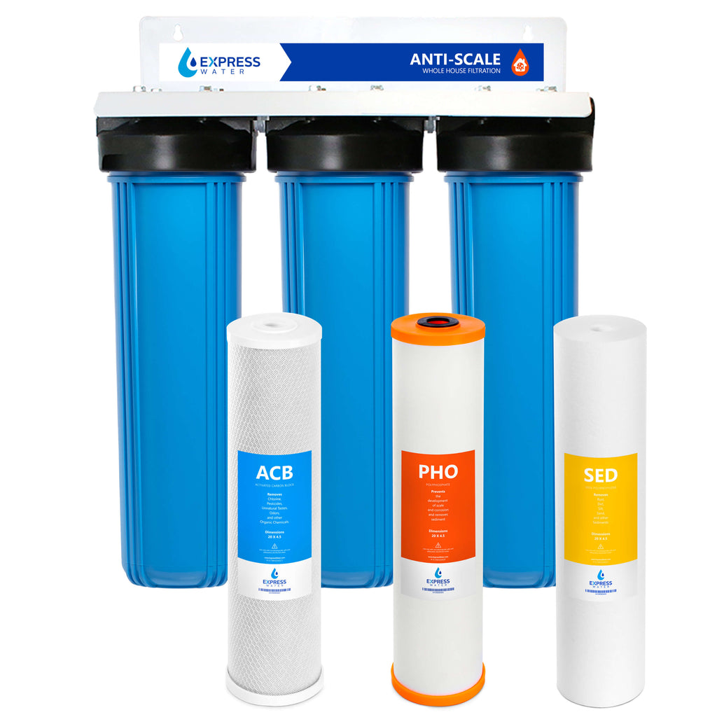 3 Stage Whole House Water Filter System - Anti-Scale - WH-300RS-CPS