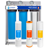 3 Stage Deluxe Whole House Water Filter System - Anti-Scale - WH300SCPS