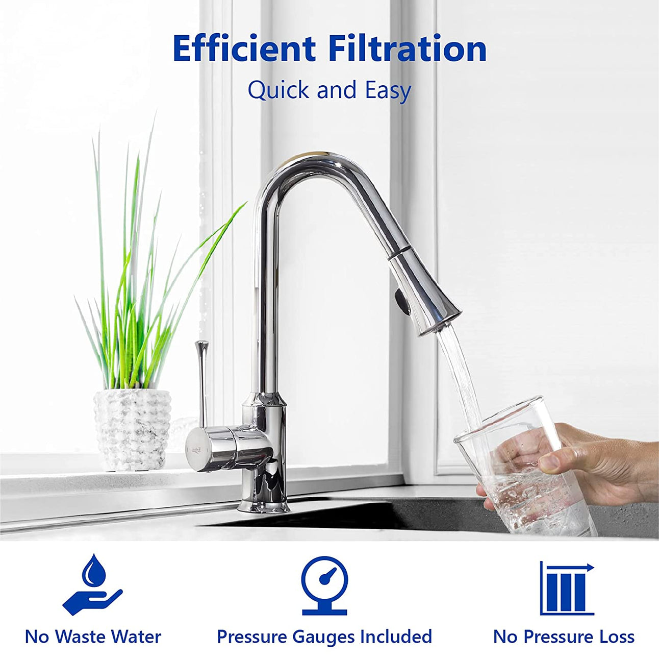 Sink Water Purifier Tap Kitchen Faucet Filter 1/4 Inch Drink Water Filter  System