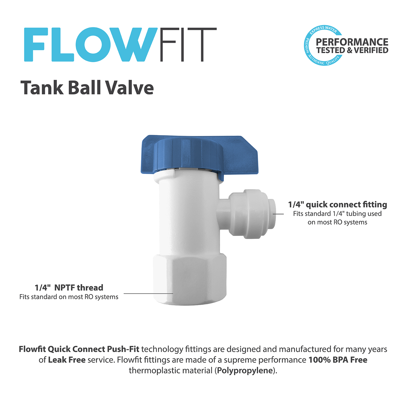 Tank Ball Valve 1/4 Quick Connect Fitting – Express Water
